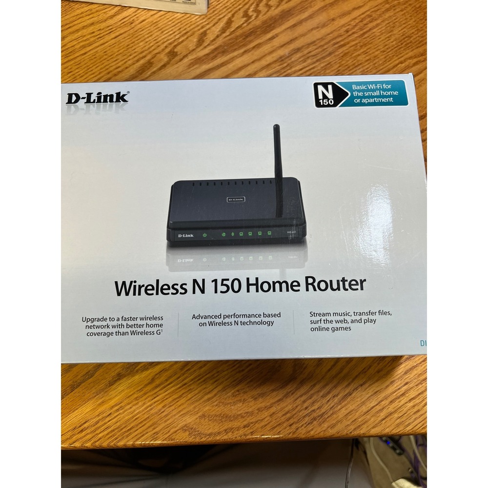 D-Link Wireless N 150 Home Router DIR-601 Black 4-Port LAN WiFi Networking